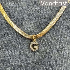 ANNEBRAUNER Snake Letter Necklace (Med Forlænger) - G