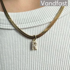 ANNEBRAUNER Snake Letter Necklace (Med Forlænger) - R