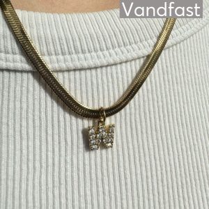 ANNEBRAUNER Snake Letter Necklace (Med Forlænger) - W